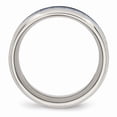 thumbnail image 2 of Primal Steel Stainless Steel Polished Blue Carbon Fiber Inlay Ring, 2 of 7