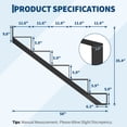 thumbnail image 3 of Yiwa Surélévateur d'Escalier en Acier, Lot de 2, Stringer en Métal Robuste pour Terrasses Extérieures, Durable, Résistant à la Corrosion, Supporte 600 Lb, Installation Facile pour Escaliers Extérieurs, 3 of 6