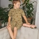 thumbnail image 4 of Balery Brown Flowers Conjunto de Pijama Infantil de Manga Corta con Estampado – Ropa de Dormir de Algodón Suave-4X-Large, 4 of 6
