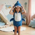 thumbnail image 5 of GiLiling Baby Girls and Boys Halloween Shark Dress-Up Outfit Sleeveless Fleece Hooded Zip up Vest Top Dress-Up Outfit﻿ (Blue, 0-6 Months), 5 of 5