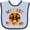 Blue and Navy, variant on Inktastic First Thanksgiving Turkey Boys or Girls Baby Bib
