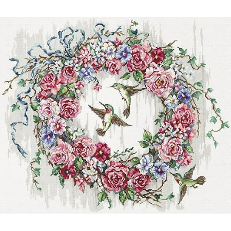 UPC: 4840746064951 | Counted Cross Stitch Kit Hummingbird Wreath Leti990