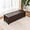 Brown, variant on Ottoman with Storage, 51 Inch End of Bed Storage Ottoman Bench, Linen Fabric Upholstered Ottomans with Hinged Lid, Rectangle Long Foot Rest Bench for Entryway Living Room Bedroom Teal