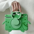 thumbnail image 6 of TECH CIRCLE Cartoon Tablet Case for Apple iPad Mini 3/2/1 (7.9"), Cute Case for Kids/Girls/Boys, Built-in Rotating Kickstand & Handle, with Shoulder Strap, Shockproof Portable Case, Green Crocodile, 6 of 8