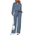 thumbnail image 1 of Conjunto Deportivo de Mujer PRETTYGARDEN 2 Piezas con Media Cremallera y Pantalón Palazzo Talle XS, 1 of 8