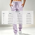 thumbnail image 3 of WRKEKC Jogger Pants for Women Elastic Drawstring Waist Cuffed Ankle Sweatpants Loose Fit Soft Casual Trousers with Side Pockets for Sports and Daily Wear, 3 of 5