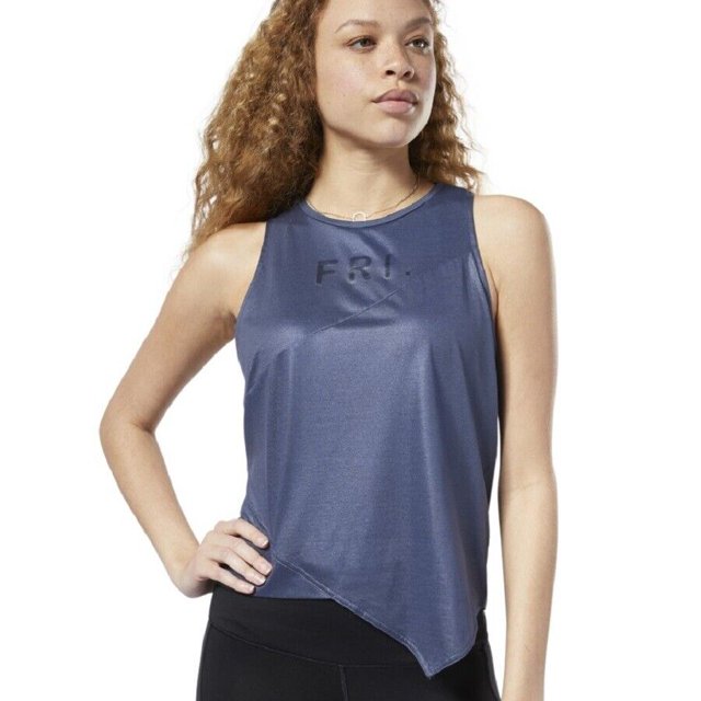Reebok EB8136 Studio Graphic Tank Top heritage Navy Plus Size ( 2X )