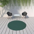 thumbnail image 4 of 8' Navy Round Geometric Stain Resistant Indoor Outdoor Area Rug, 4 of 5