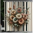 thumbnail image 3 of Ambesonne Floral Shower Curtain, Vintage Rustic Bloom Lines, 69"Wx70"L, Pale Cinnamon and Sage Green, 3 of 4