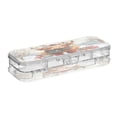 thumbnail image 2 of Plastic Pencil Box Large Capacity Pencil Boxes Clear Boxes with Snap-Tight Lid Stylish Office Supplies Storage Organizer Box Cow Wearing Christmas Hat, 2 of 7