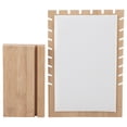 thumbnail image 2 of Wood Necklace Bracelet Pendant Jewelry Organizer Display Holder Stand Rack with  Surface, Easy Assembly for Store or Home Use, 2 of 7