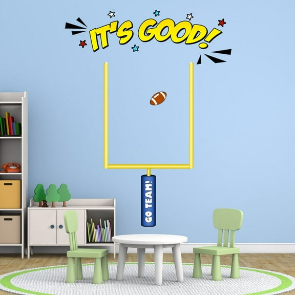 VWAQ Field Goal Post Decal - Football Wall Decals for Boys Room Decor - PAS28