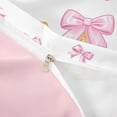 thumbnail image 4 of Meiyoeat Cute Sequin Print Princess Bow Duvet Cover Set for Women Girls, Initial M Letter Bedding Full, Pink, Pink Reversible, 1 Duvet Cover and 2 Pillowcases (No Comforter), 4 of 6