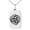 Silver, variant on Stainless Steel Triskelion Odin's Horn Knot Viking Engraved Small Rectangle Dog Tag Charm Pendant Necklace