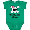 thumbnail image 3 of Inktastic Daddy's Little Rocker Skull Girls Baby Bodysuit, 3 of 5