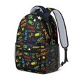 thumbnail image 2 of Gaming Pattern Backpack for School,Schoolbag with Adjustable Shoulder Straps & Padded Back,15.3"x11"x6.7", 2 of 6