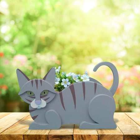 

Jikolililili Cat Shape Flowerpot Cute Style Planting Pot Desk Home Decoration Outdoor Graden Decoration Planting Gift for Children 11.41x7.11x7.87 in