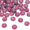 thumbnail image 1 of Uxcell 60 Pcs Rhinestone Flat Back Faux Druzy Crystal Diamonds Resin Embellishments Trims Beads for Jewelry Making Crafts, Rose Red, 1 of 7