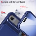 thumbnail image 3 of Allytechgroup Wallet Case for iPhone Air, PU Leather Hard PC Back Cover Shockproof Kickstand Bumper Anti-Slip Magnetic Closure Case Cover for Women Men, Darkblue, 3 of 6