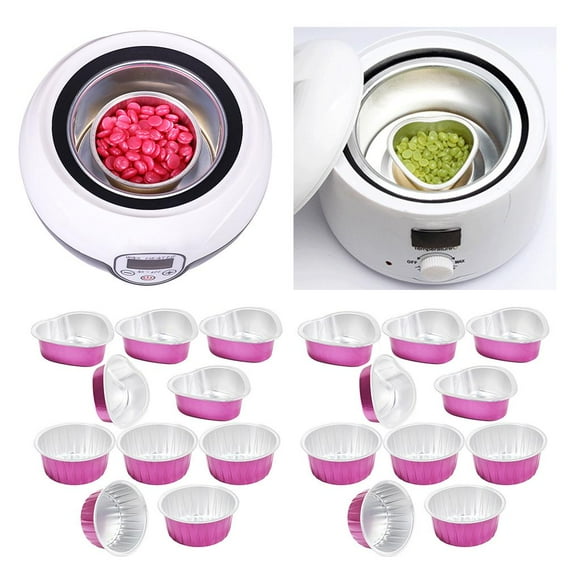 BELOVING Pack Of 20 Beans Melting Pots - Foil Film Hard Beads Melt Bowls For Body
