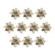 thumbnail image 2 of Decoraciones para árboles de Navidad 10 Piezas Navidad Brillo Poinsettia Flores Artificiales Decoración 11 Cm Champán Oro Magideal Decoraciones para árboles de Navidad, 2 of 7