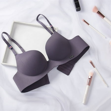 British-style one-piece sexy seamless small chest push-up underwear Women s Ice Silk wireless girl adjustable bra Megngio