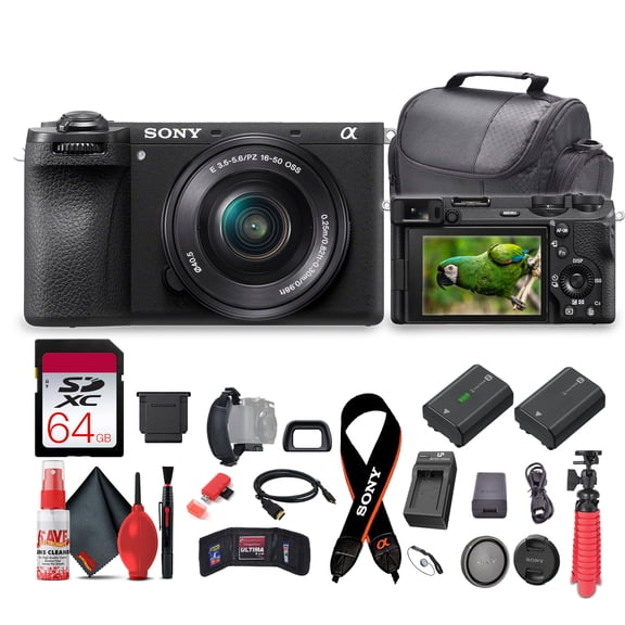 Sony a6700 Mirrorless Vlogger Camera with 16-50mm Lens   64GB Card   More - Bundle(International Model)