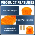 thumbnail image 4 of Pomo de Cambio de Marcha Unique Bargains, 10cm Universal para Palanca de Cambios de Vehículos Automáticos y Manuales con 2 Adaptadores Acrílico Naranja, 1 Juego, 4 of 7