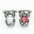 thumbnail image 3 of PAMTIER Unisex Stainless Steel Vintage Creative Personality Hollow Oval Cut Scorpion Claw White Gemstone Punk Knight Ring Gothic Hip Hop Style Size 13, 3 of 4