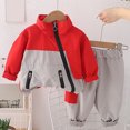thumbnail image 2 of Manteaux Longs pour Femmes, Ensembles Deux Pièces pour Femmes, 1-6 Ans Mode Enfants Manteau à Fermeture Éclair Color Block Manches Longues Col Rond Ensemble Haut/chemise, Ensemble Deux Pièces, Long Manteau Femmes, 2 of 4