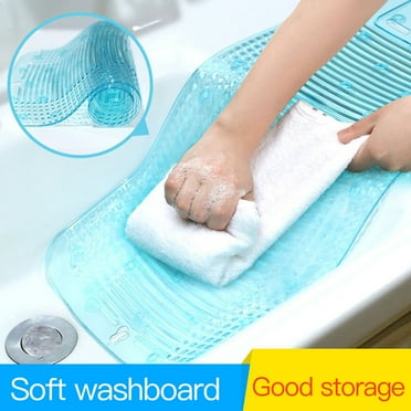 TureClos Clothes Washboard Plastic Washing Board Foldable Home Laundry Tool Clothes Cleaning Accessory, Blue