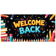 thumbnail image 3 of LUUFILx Welcome Back Banner Colorful School Decor Party Supplies Festive Event Poster Background Photography Props Classroom Decorations Home Celebrations, 3 of 8