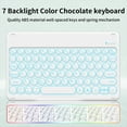 thumbnail image 4 of KenKe iPad 10.2 inch 9th 8th 7th Generation Keyboard Case, 7 Colors Backlit Detachable Keyboard Smart Folio Cover, for iPad 10.2 2021/2020/2019 Soft TPU Back with Pencil Holder Case, Grey, 4 of 11