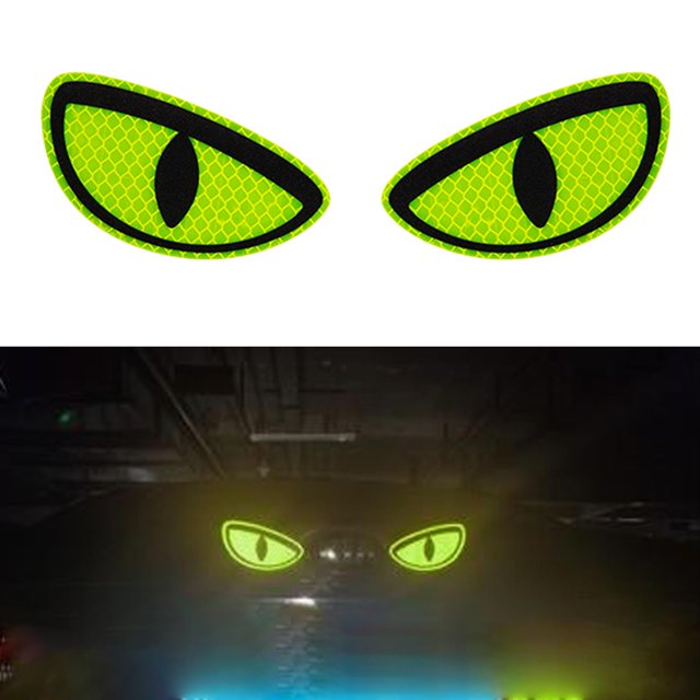 Pegatinas para coche Thcbme Eye Yellow Night Safety Reflectantes x cm