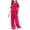 Hot Pink, variant on Agkizg Toddler Baby Girls Two-Piece Set,Sleepwear for Kids,Children's Summer Short Sleeve Solid Color T-Shirt and Pants Pajama Set,2-Piece,Sizes 5-13Y