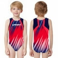 thumbnail image 5 of YiZYiF Kids Boys Sports Leotard Gymnastics One Piece Sleeveless Jumpsuits Workout Running Costumes Red 6, 5 of 6