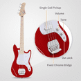thumbnail image 6 of Tcbosik 4 String Electric Base for Beginner Starter Complete Kit, with Bag, Strap, Plectrum, Spanner Tool and Connecting Wire, Red, 6 of 11