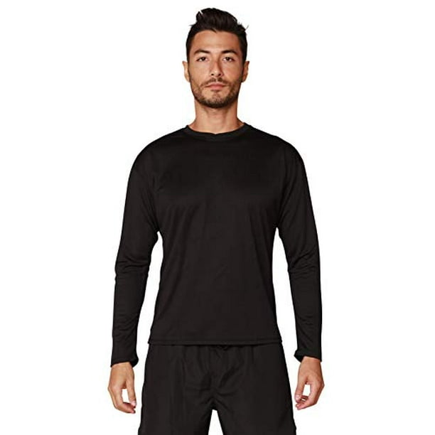 Ingear Ingear Men S Upf 50 Uv Sun Protection Apparel Outdoor Long Sleeve Sports Performance T Shirt Black 3x Walmart Com Walmart Com