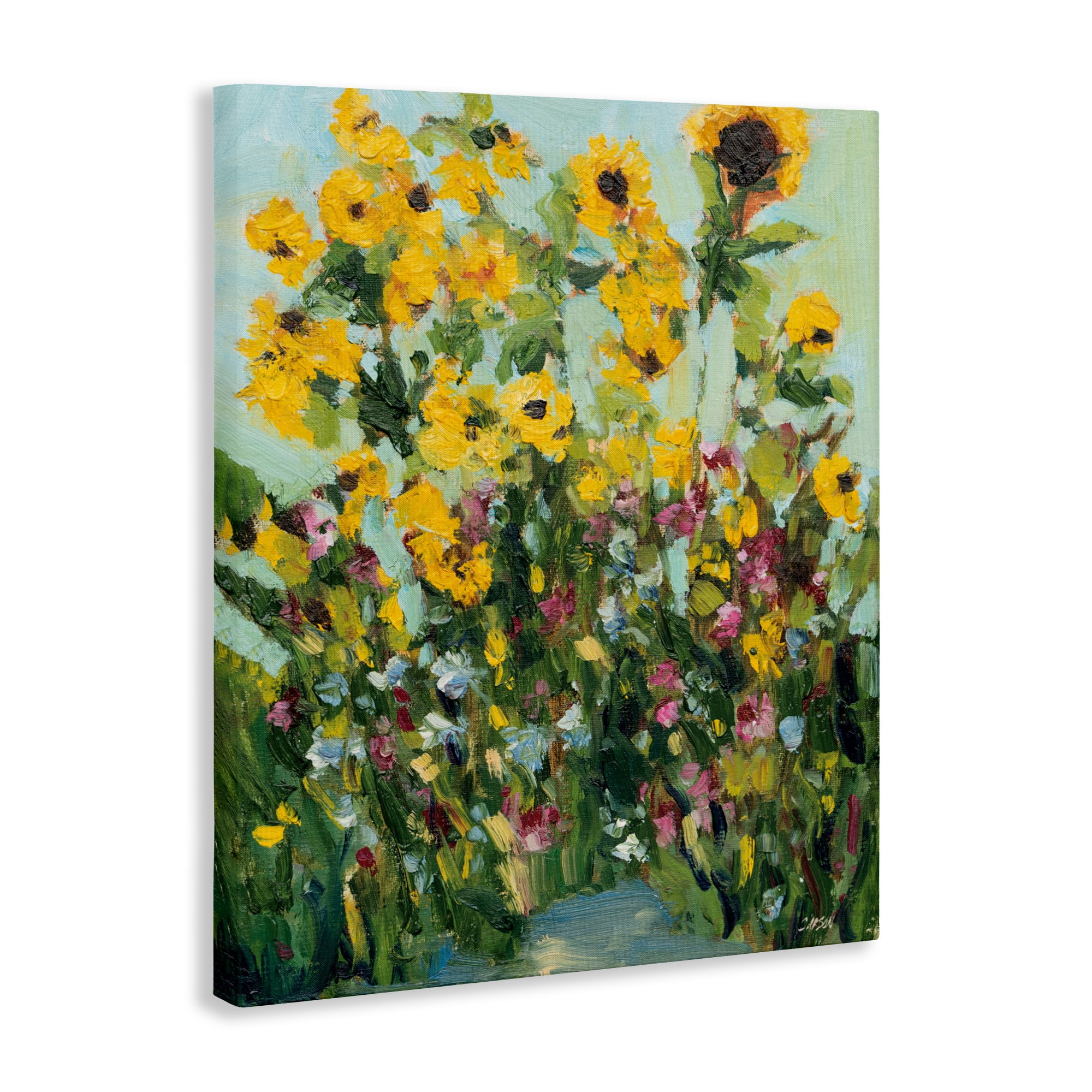 Stupell Industries Sunlit Sunflowers in Garden Canvas Wall Art, design by Carson Overstreet