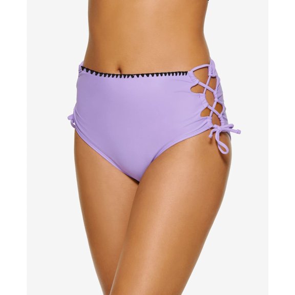 Juniors' Zig-Zag Zinc Cheeky High-Waist Bikini Bottoms, Created for