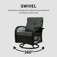 thumbnail image 6 of SHGJ&SOFT 3 Piece Patio Furniture Set, 2 Outdoor Swivel Rocking Chairs with Side Table, Thick Cushions Wicker Glider Chairs, All-Weather Brown Rattan Bistro Set for Porch, Deck, Pool, 6 of 11