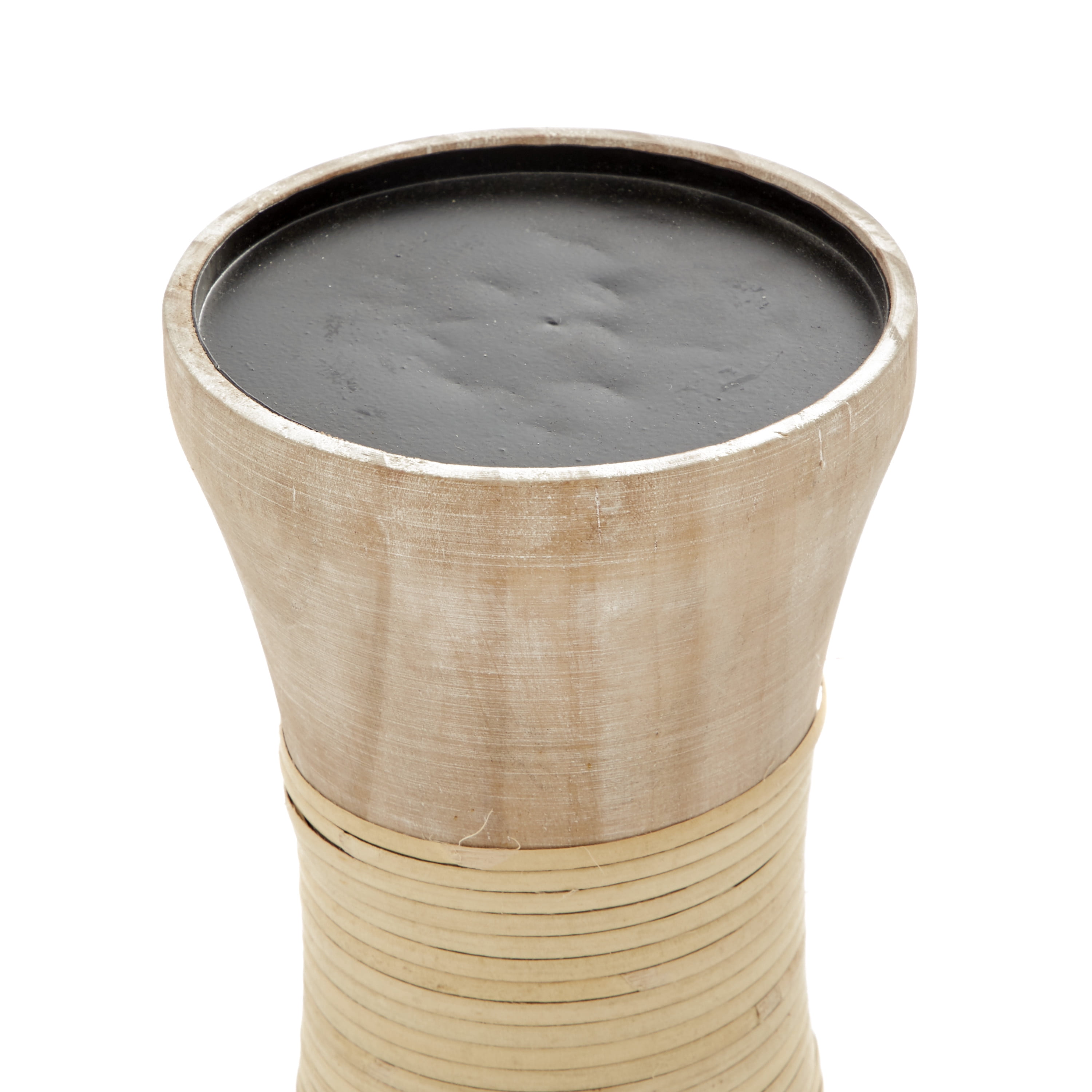 DecMode Indoor 10", 8", 6"H Coastal Wood Candle Holder, Brown, 3 - Pieces
