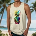 thumbnail image 2 of Casual Tops de Verano de la Moda de los Hombres sin Mangas Impreso Cuello Redondo, Camisa Ligera Y Cómoda para Diario, 2 of 5