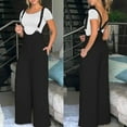 thumbnail image 2 of Clearance!NMMUED Overalls for Women Loose Fit, Baggy Overalls for Women, Jumpsuits for Women Casual, Wide Leg Jumpsuits for Women, Rompers for Women 2025, Black S, 2 of 7