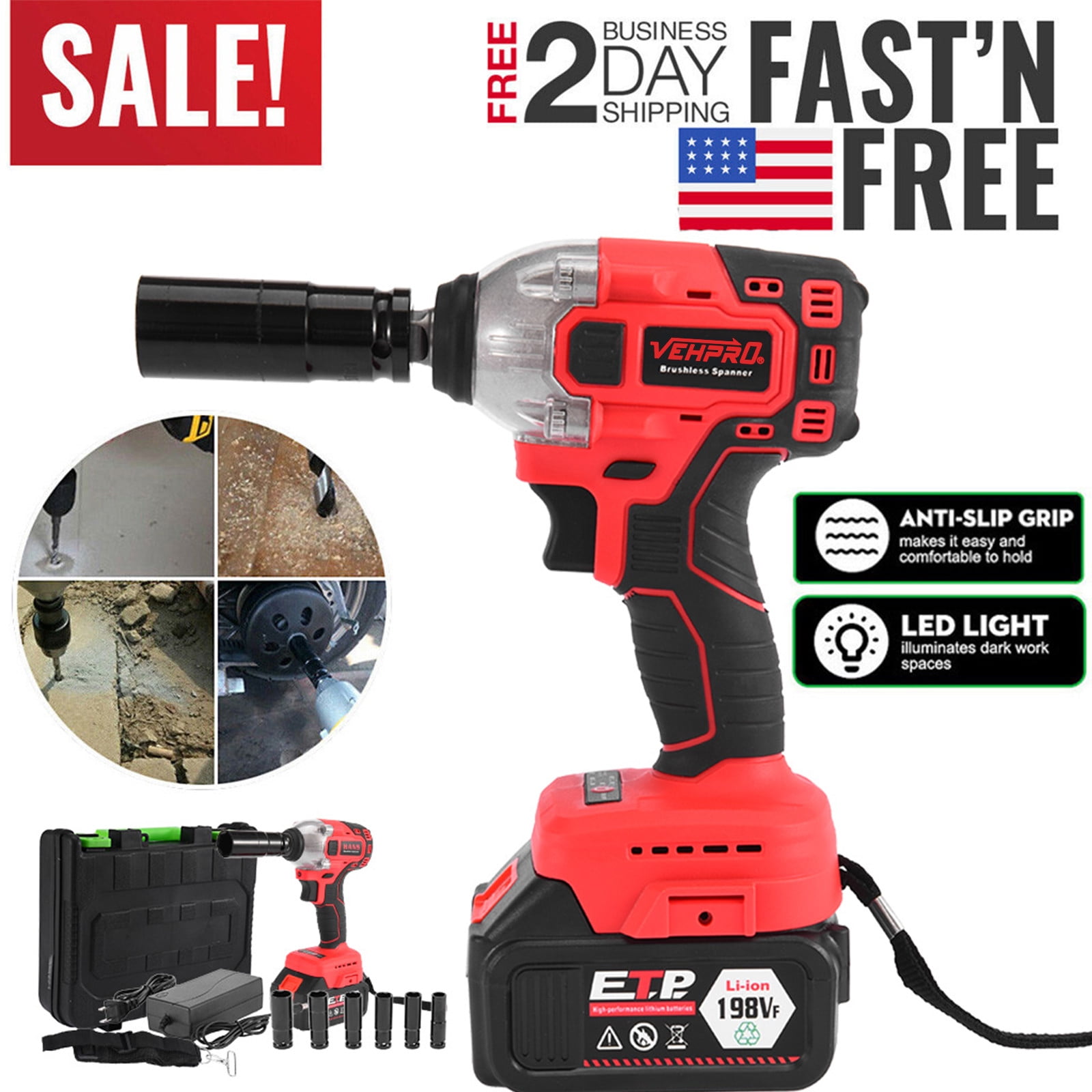 21V Cordless Impact Wrench, 330Nm 