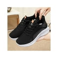 thumbnail image 3 of Oucaili Womens Running Shoe Fly Woven Upper Athletic Shoes Sport Sneakers Non-Slip Fitness Workout Flats Women Walking Black 6, 3 of 6
