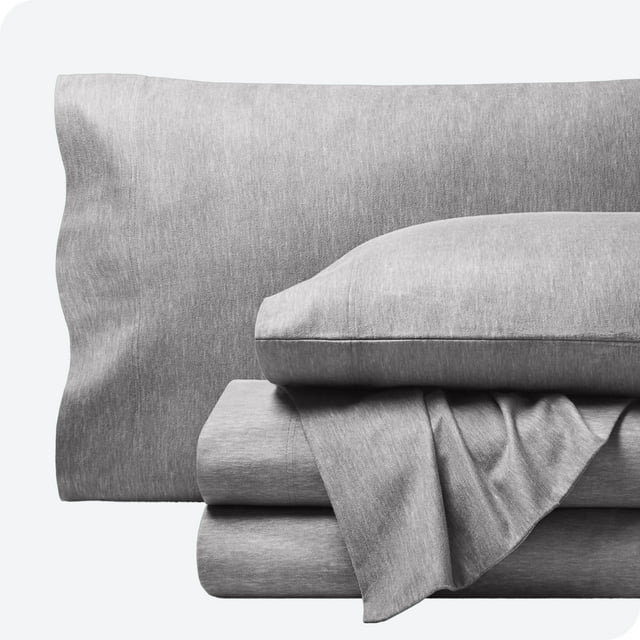 Bare Home Ensemble de Draps en Flanelle - 100 % Coton - Poche Profonde - Lit Simple, Gris Pâle Chiné, 3 Pcs
