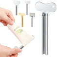thumbnail image 4 of 1 Pack Toothpaste Squeezer, Heavy Duty Metal Tube Squeezer Key-Shaped Stainless Steel Toothpaste Roller, Tube Wringer Makeup Tube Squeezer, Hand Cream Roller Wringer, Easy to Use(Silver,3.3x1.4"), 4 of 7