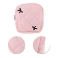 thumbnail image 4 of Unique Bargains 1 Pc Lady Portable Square Lipstick Bag for Outdoor Activities Pink Polyester, 4 of 6