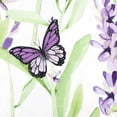 thumbnail image 3 of Lavender Butterfly Shower Curtain, Purple Flowers and Sage Green Leaves Bathroom Shower Curtain, Nature Watercolor Plant Bath Curtain Set with Shower Curtain Hooks, 72X72 Inches, 3 of 6